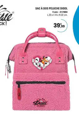 JouéClub Diddl Sac à dos peluche offre