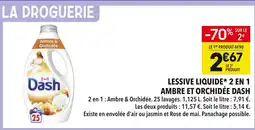 Supeco Dash Lessive liquide* 2 en 1 Ambre et Orchidée offre