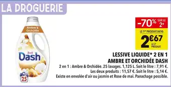 Supeco Dash Lessive liquide* 2 en 1 Ambre et Orchidée offre