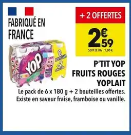 Supeco Yoplait P'tit Yop Fruits Rouges offre
