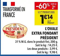 Supeco Président L'Ovale Extra Fondant offre