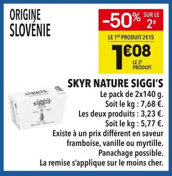 Supeco Siggi's Skyr Nature offre