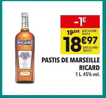 Supeco Ricard Pastis de Marseille offre