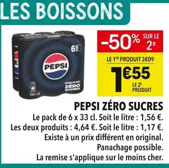 Supeco Pepsi Pepsi Zéro Sucres offre