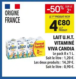 Supeco Viva Candia Lait U.H.T. Vitaminé offre