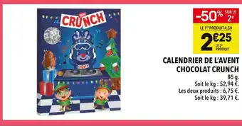 Supeco Crunch Calendrier de l'Avent Chocolat offre