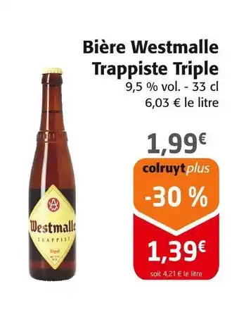 Colruyt Westmalle Bière Trappiste Triple offre