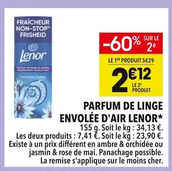 Supeco Lenor Parfum de linge Envolée d'air offre