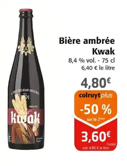 Colruyt Kwak Bière ambrée offre