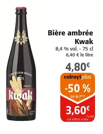 Colruyt Kwak Bière ambrée offre