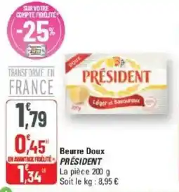 G20 Beurre doux président offre