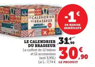 Hyper U Le calendrier du brasseur offre