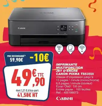 Bureau Vallée Canon - imprimante multifonction jet d'encre ts5350i offre