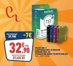 Bureau Vallée Switch - pack de 4 cartouches d'encre offre