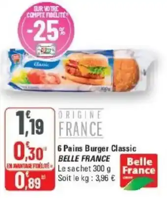 G20 6 pains burger classic belle france offre