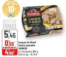 G20 Langue de bœuf sauce piquante charal offre