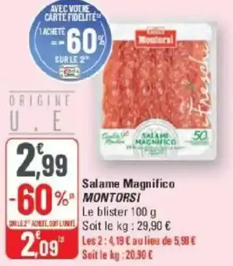 G20 Salame magnifico montorsi offre