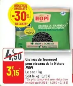 G20 Graines de tournesol pour oiseaux de la nature hopi offre