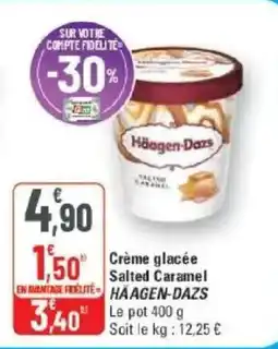 G20 Creme glacée salted caramel häagen-dazs offre