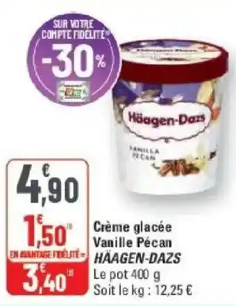 G20 Crème glacée vanille pécan häagen-dazs offre