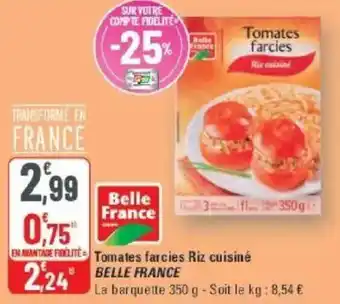 G20 Tomates farcies riz cuisiné belle france offre