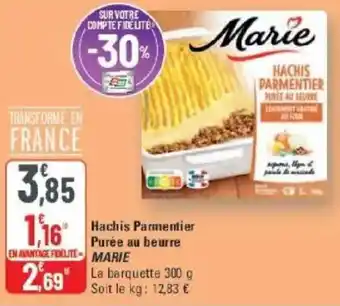G20 Hachis parmentier purée au beurre marie offre