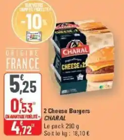 G20 2 cheese burgers charal offre