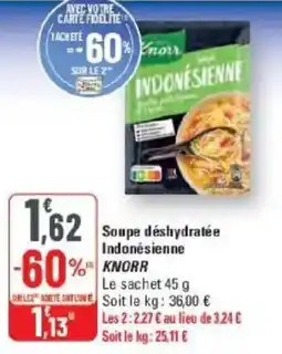 G20 Soupe déshydratée indonésienne knorr offre
