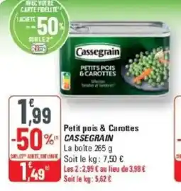 G20 Petit pois & carottes cassegrain offre