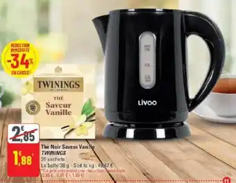 G20 The noir saveur vanille twinings offre