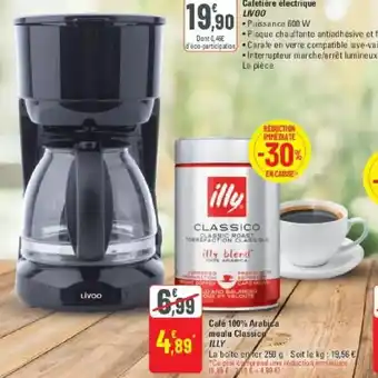 G20 Cafe 100% arabica moulu classico illy offre
