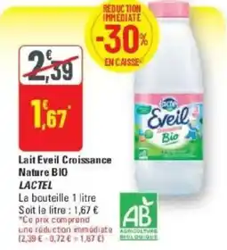 G20 Lait eveil croissance nature bio lactel offre