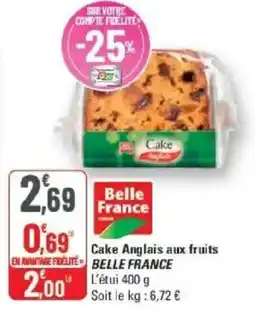 G20 Cake anglais aux fruits belle france offre