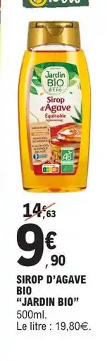 E.Leclerc SIROP D’AGAVE BIO JARDIN BIO offre