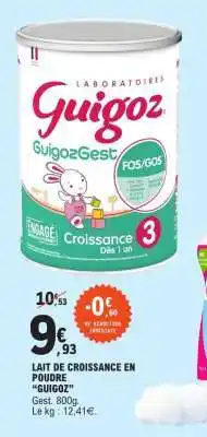 E.Leclerc Lait de croissance en poudre 'Guigoz' offre