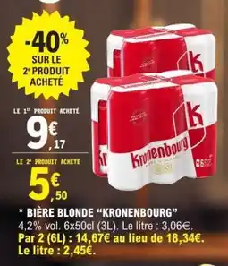 E.Leclerc Bière Blonde Kronenbourg offre