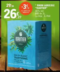 E.Leclerc Rhum Agricole 'Isautier' offre