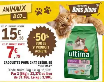 E.Leclerc Croquette pour chat stérilisé 'Ultima' offre