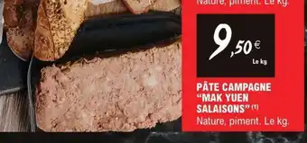 E.Leclerc PÂTÉ CAMPAGNE “MAK YUEN SALAISONS” offre