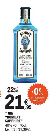 E.Leclerc Gin Bombay Sapphire offre