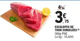 E.Leclerc ESCALOPES DE THON SURGELÉES offre