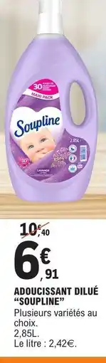 E.Leclerc Adoucissant dilué SOUPLINE offre