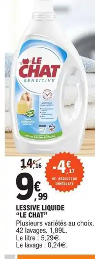 E.Leclerc LESSIVE LIQUIDE LE CHAT offre