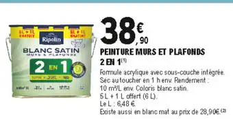 E.Leclerc Brico Peinture murs et plafonds 2 en 1 offre
