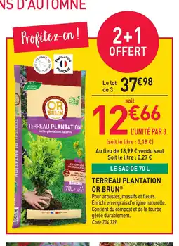 RAGT Jardin & Maison Terreau plantation or brun offre