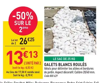 RAGT Jardin & Maison Galets blancs roulés offre