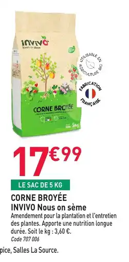 RAGT Jardin & Maison INVIVO Corne broyée offre