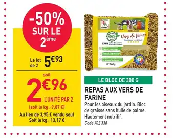RAGT Jardin & Maison Repas aux vers d farine offre