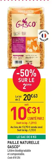 RAGT Jardin & Maison GASCO Paille naturelle offre