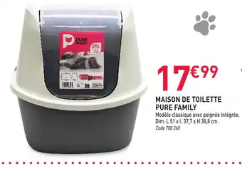 RAGT Jardin & Maison PURE FAMILY Maison de toilette offre